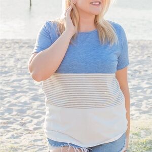 COPY - Blue block Women's Nursing Top